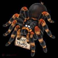 Red Orange Knee Tarantula Spider Hugs Women's Hoodie thumb 2