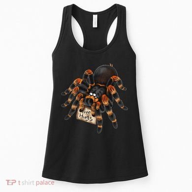 Red Orange Knee Tarantula Spider Hugs Women's Tank Top