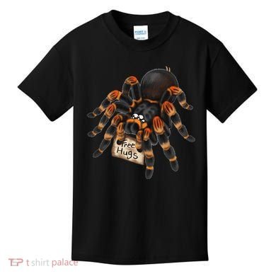 Red Orange Knee Tarantula Spider Hugs Kids T-Shirt