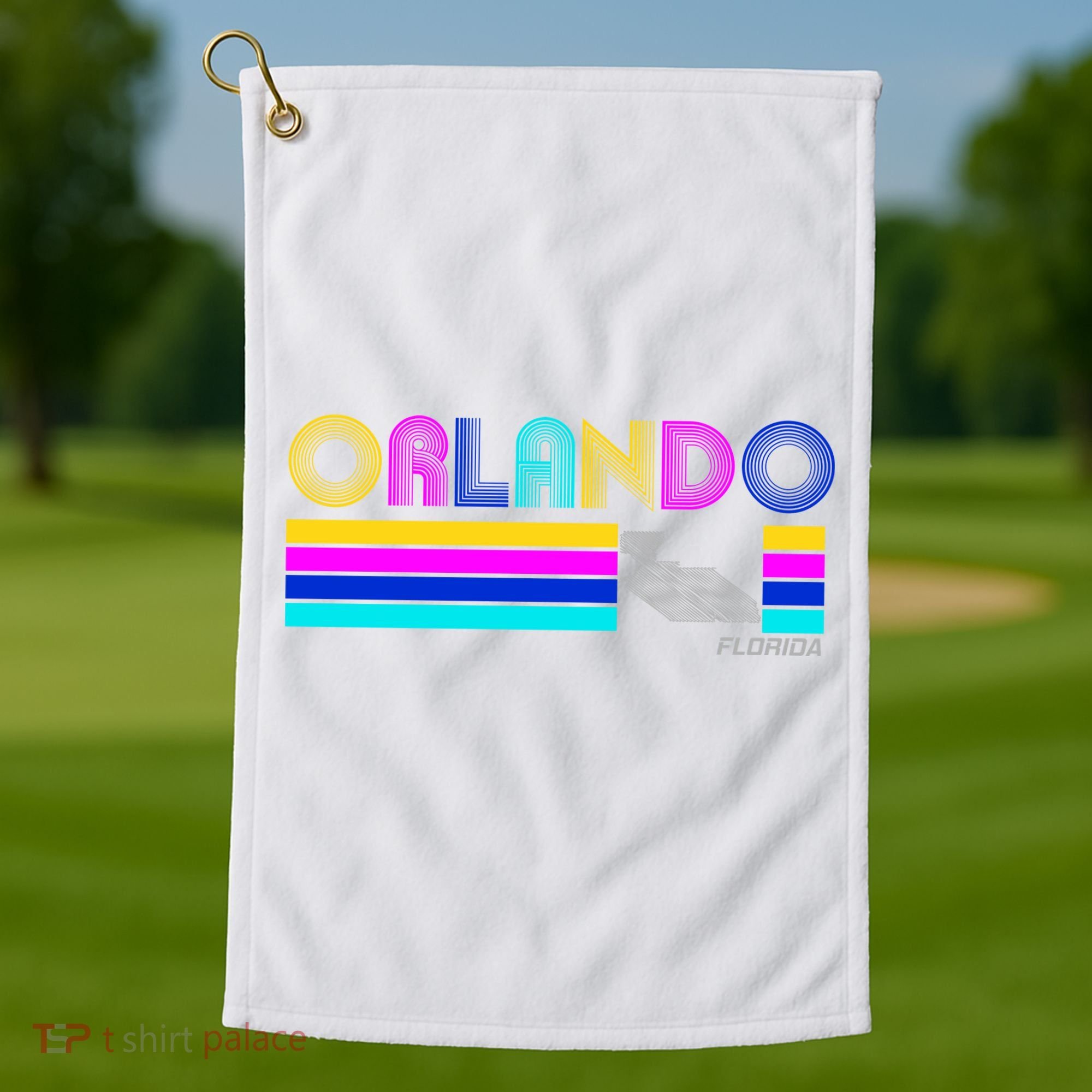 Retro Orlando Logo Golf Towel