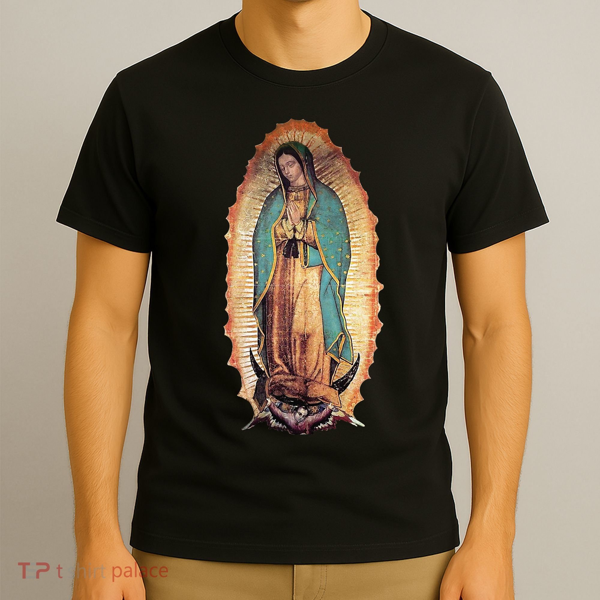 Real Our Lady Of Guadalupe Virgin Mary Catholic T-Shirt