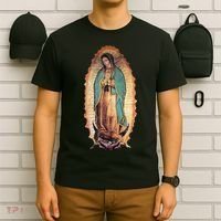 Real Our Lady Of Guadalupe Virgin Mary Catholic T-Shirt thumb 6