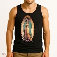 Real Our Lady Of Guadalupe Virgin Mary Catholic Tank Top thumb 3