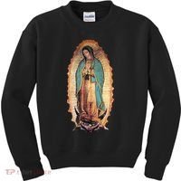 Real Our Lady Of Guadalupe Virgin Mary Catholic Kids Sweatshirt thumb 0