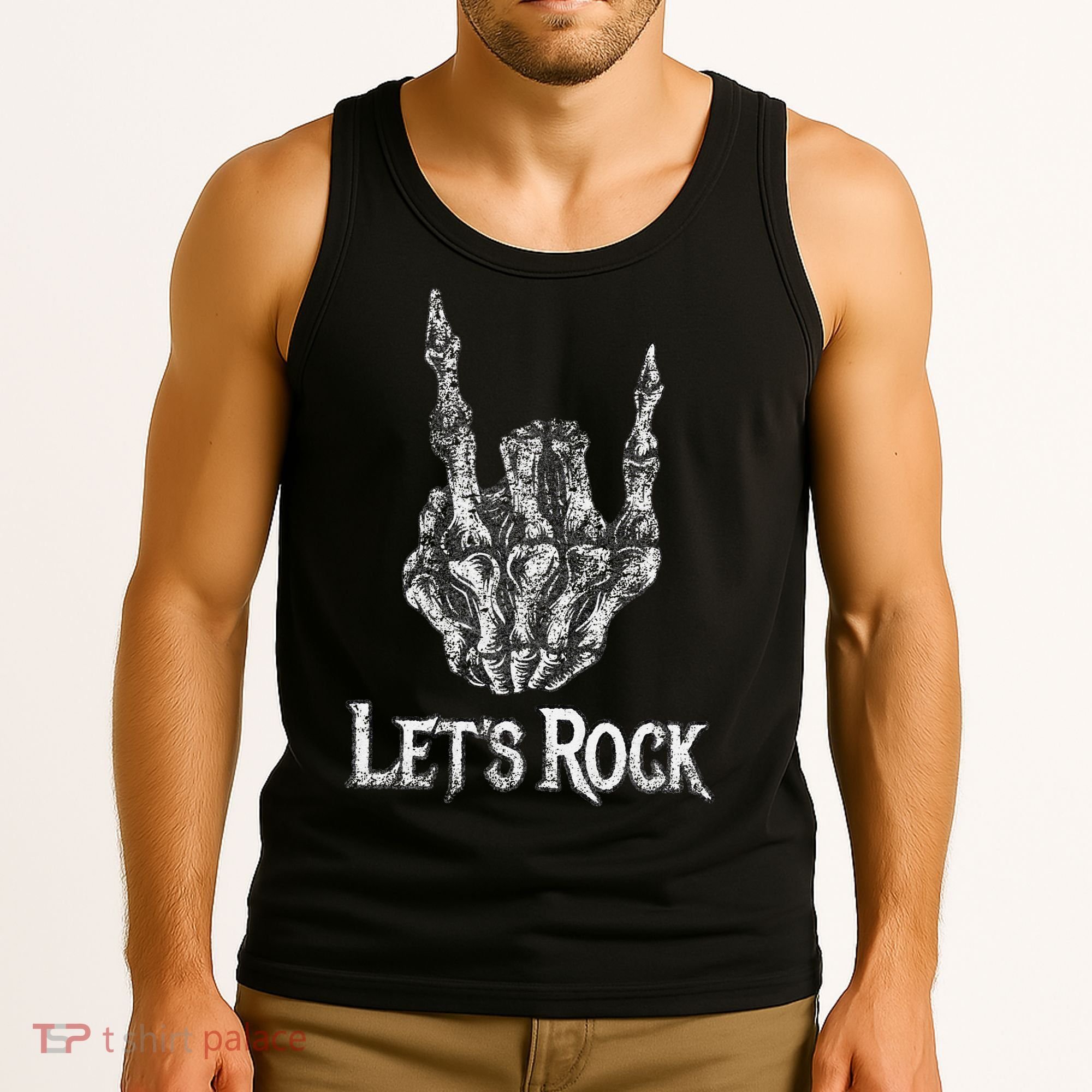Rock On Lets Rock Concert Band Tank Top