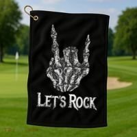 Rock On Lets Rock Concert Band Golf Towel thumb 1