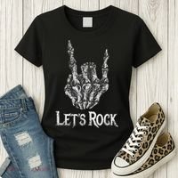 Rock On Lets Rock Concert Band Women's T-Shirt thumb 3