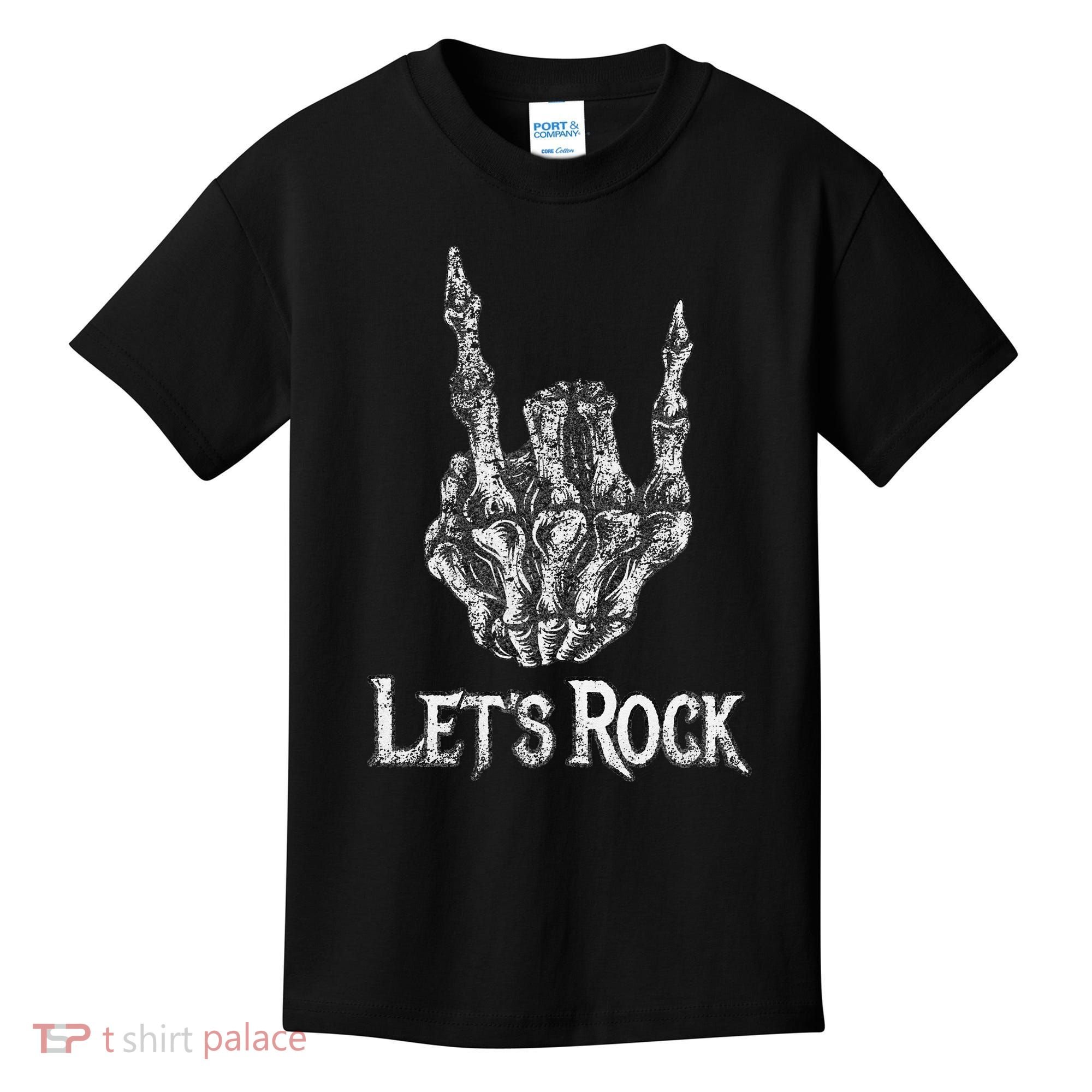 Rock On Lets Rock Concert Band Kids T-Shirt