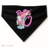 Rollin' Into 10 Skating Unicorn Birthday USA-Made Doggie Bandana thumb 0
