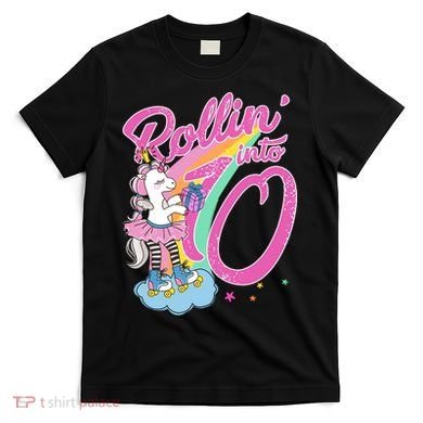 Rollin' Into 10 Skating Unicorn Birthday T-Shirt