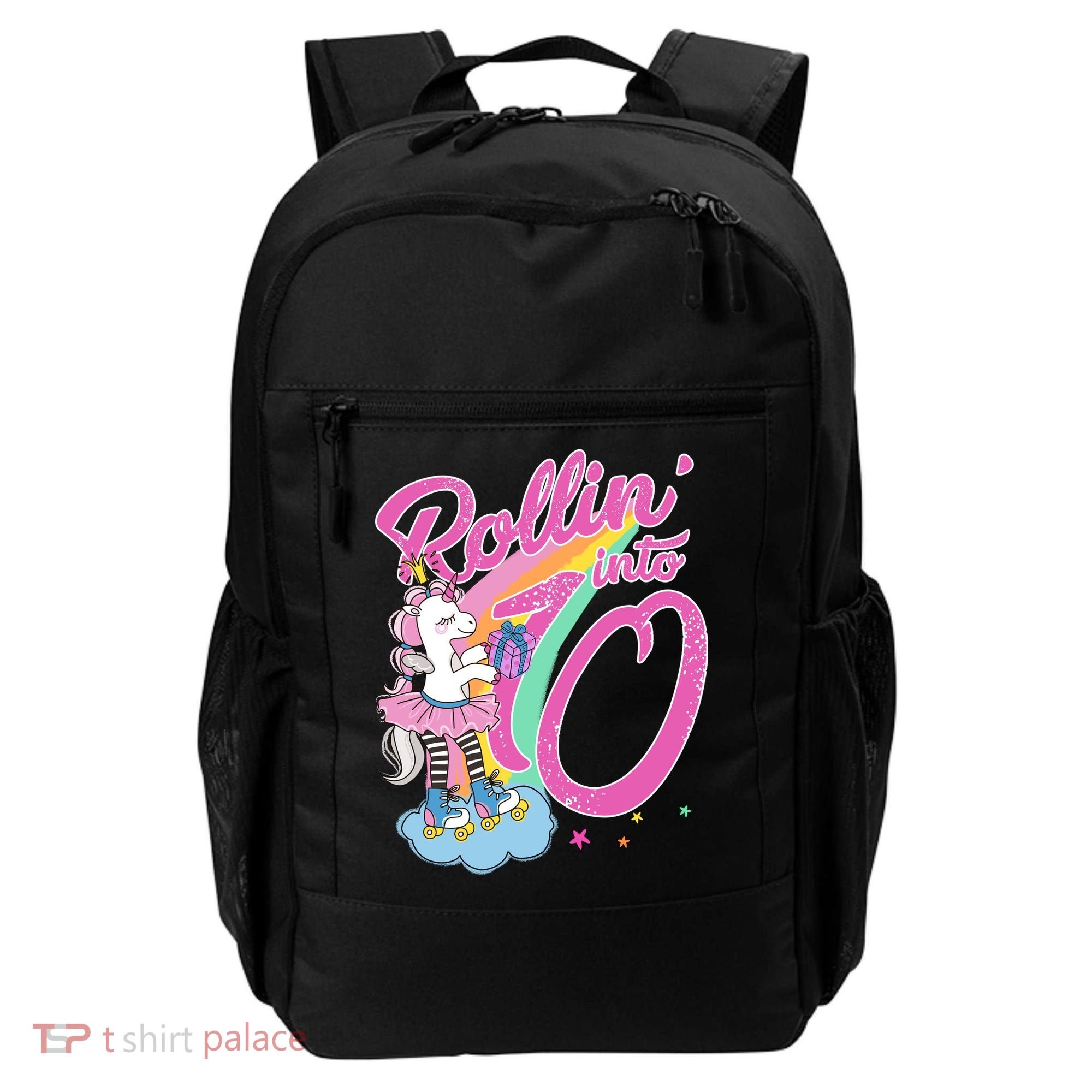Rollin' Into 10 Skating Unicorn Birthday Backpack