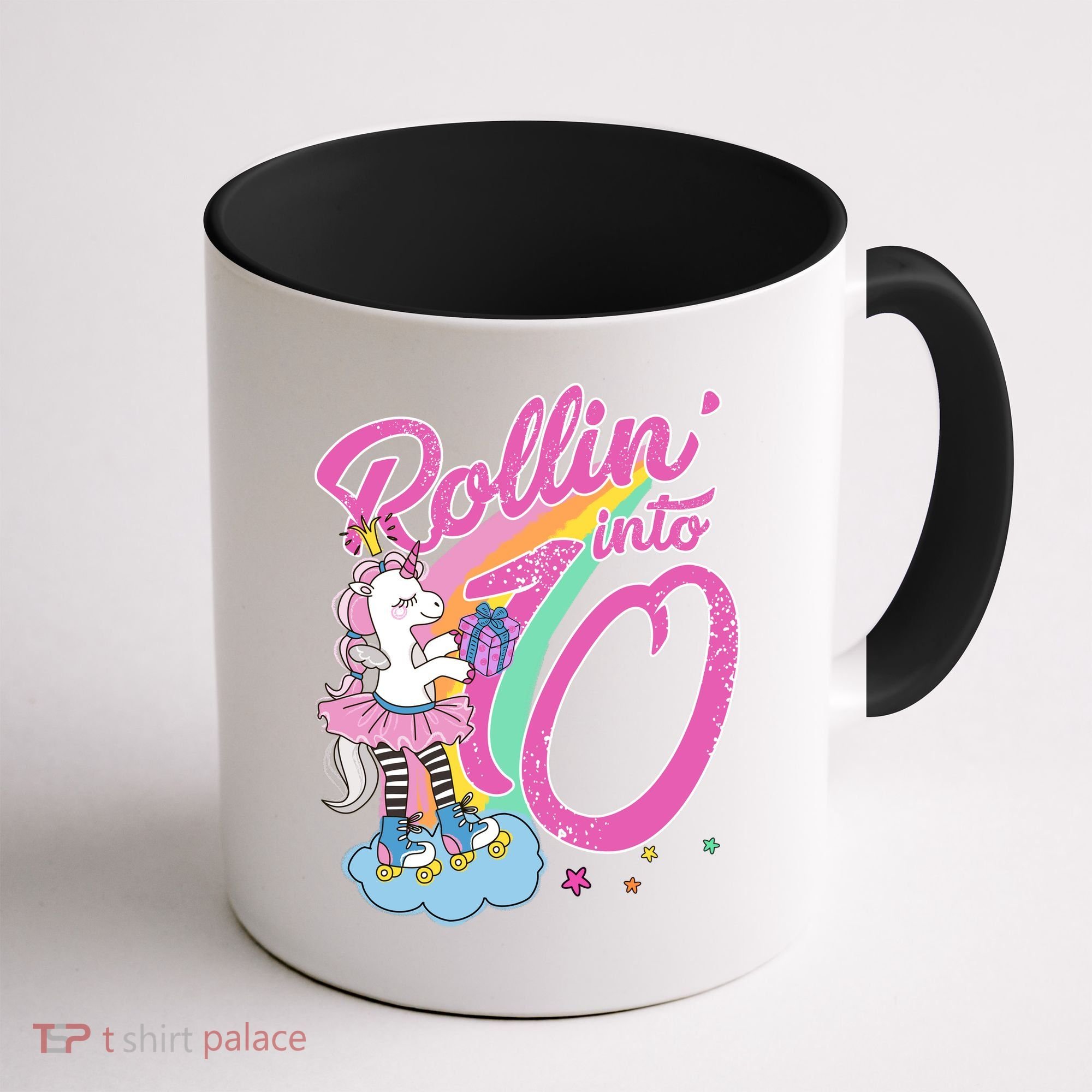 Rollin' Into 10 Skating Unicorn Birthday Coffee Mug