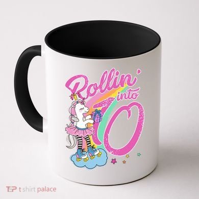 Rollin' Into 10 Skating Unicorn Birthday Coffee Mug