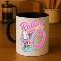 Rollin' Into 10 Skating Unicorn Birthday Coffee Mug thumb 4