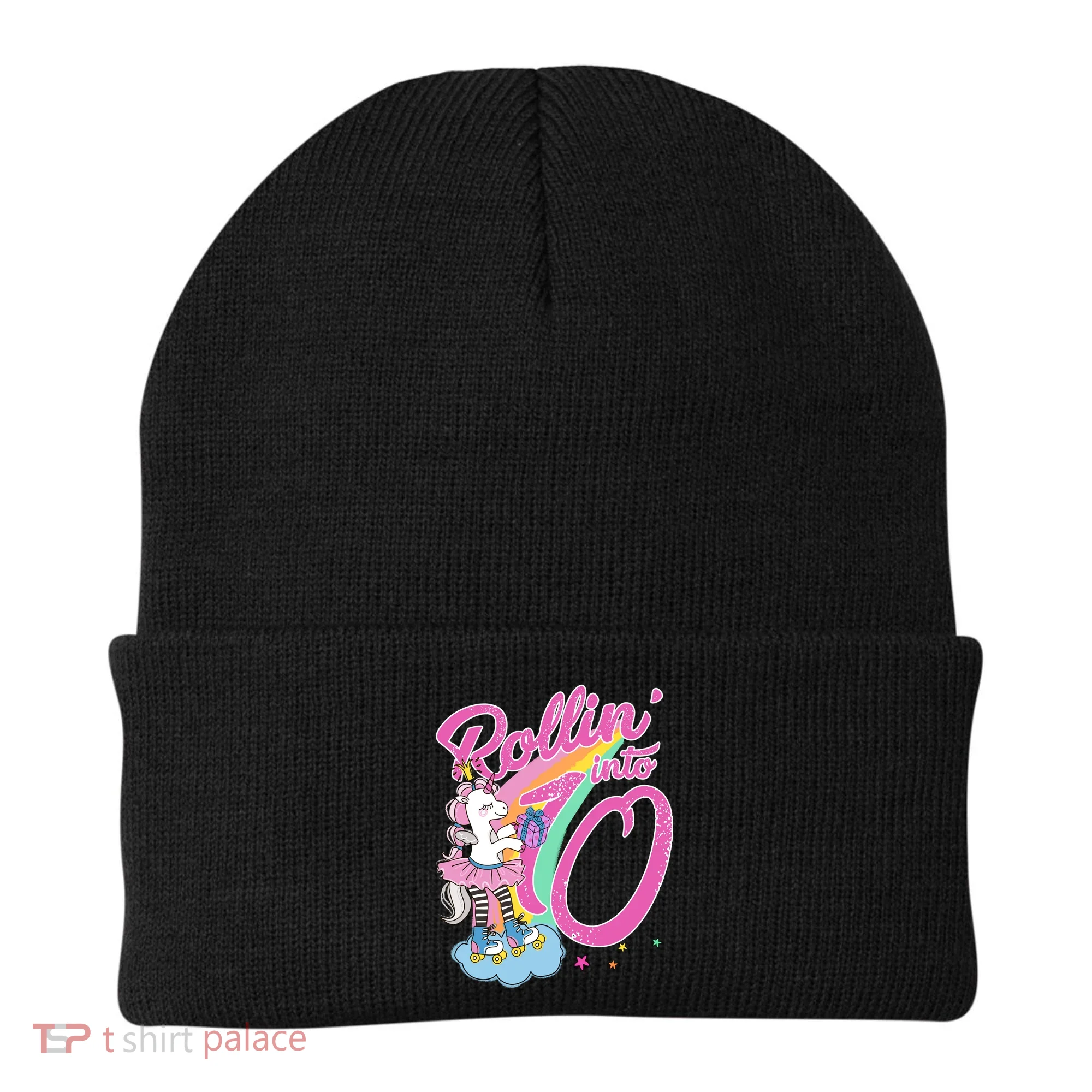 Rollin' Into 10 Skating Unicorn Birthday Beanie