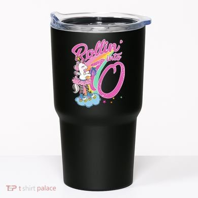 Rollin' Into 10 Skating Unicorn Birthday Tumbler