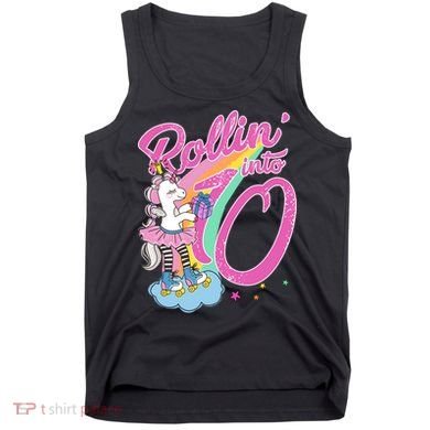 Rollin' Into 10 Skating Unicorn Birthday Tank Top