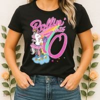 Rollin' Into 10 Skating Unicorn Birthday Women's T-Shirt thumb 2