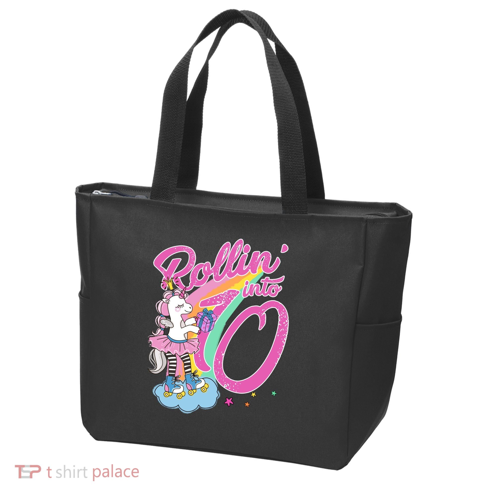 Rollin' Into 10 Skating Unicorn Birthday Tote Bag