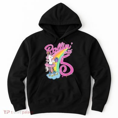 Rollin' Into 5 Skating Unicorn  Hoodie