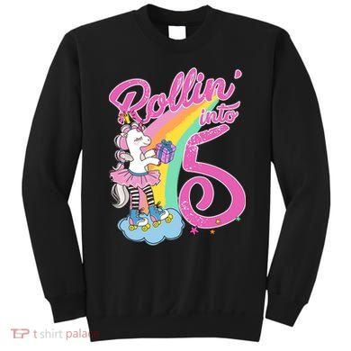 Rollin' Into 5 Skating Unicorn  Sweatshirt