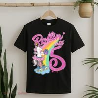 Rollin' Into 5 Skating Unicorn  T-Shirt thumb 2