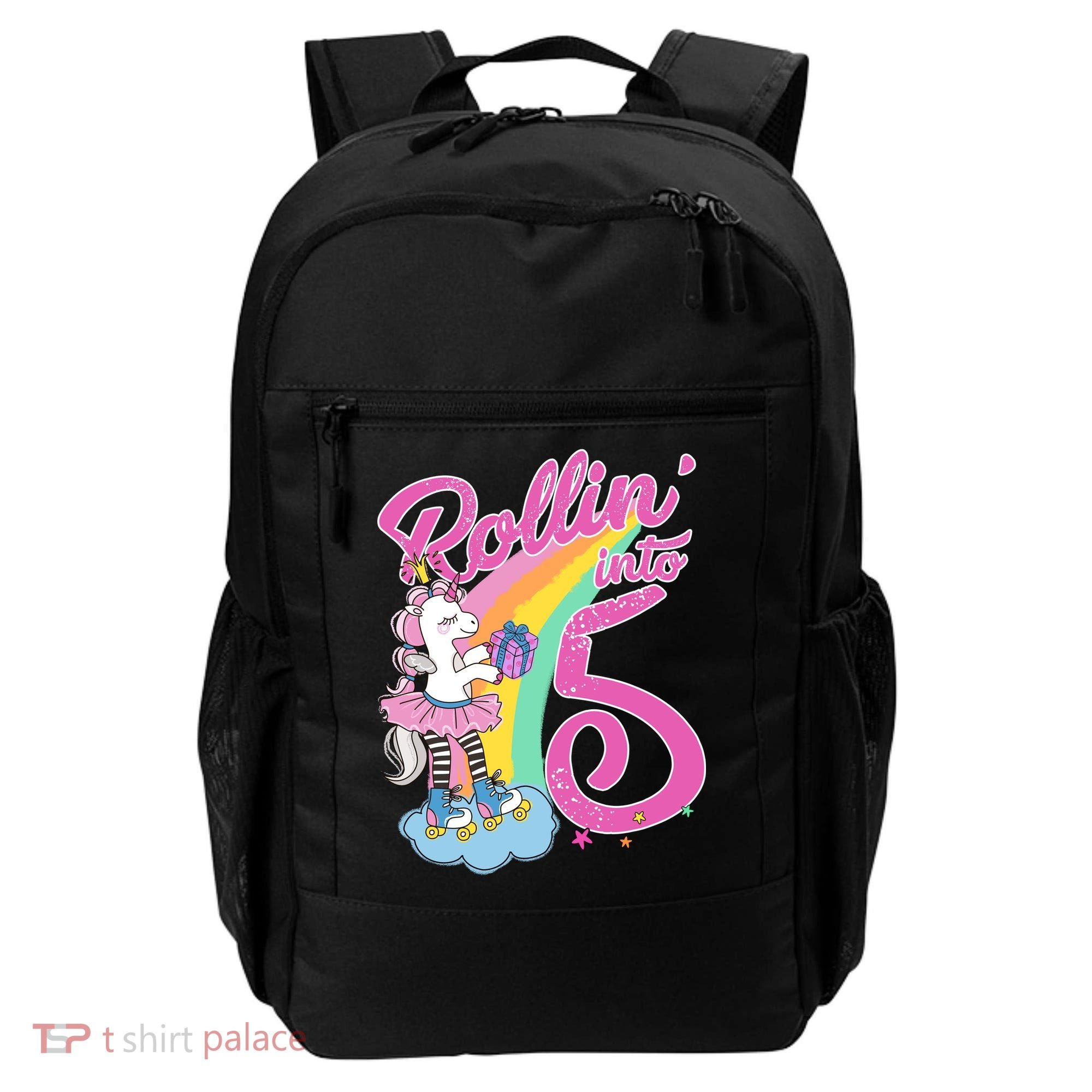 Rollin' Into 5 Skating Unicorn  Backpack