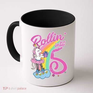 Rollin' Into 5 Skating Unicorn  Coffee Mug