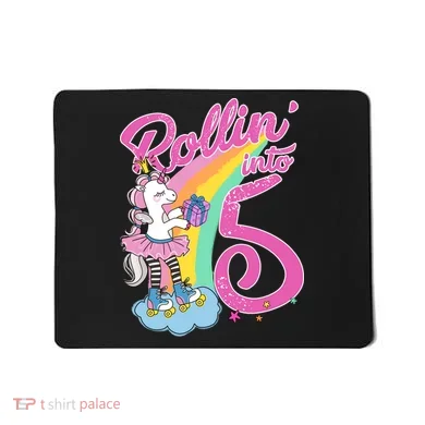 Rollin' Into 5 Skating Unicorn  Mousepad