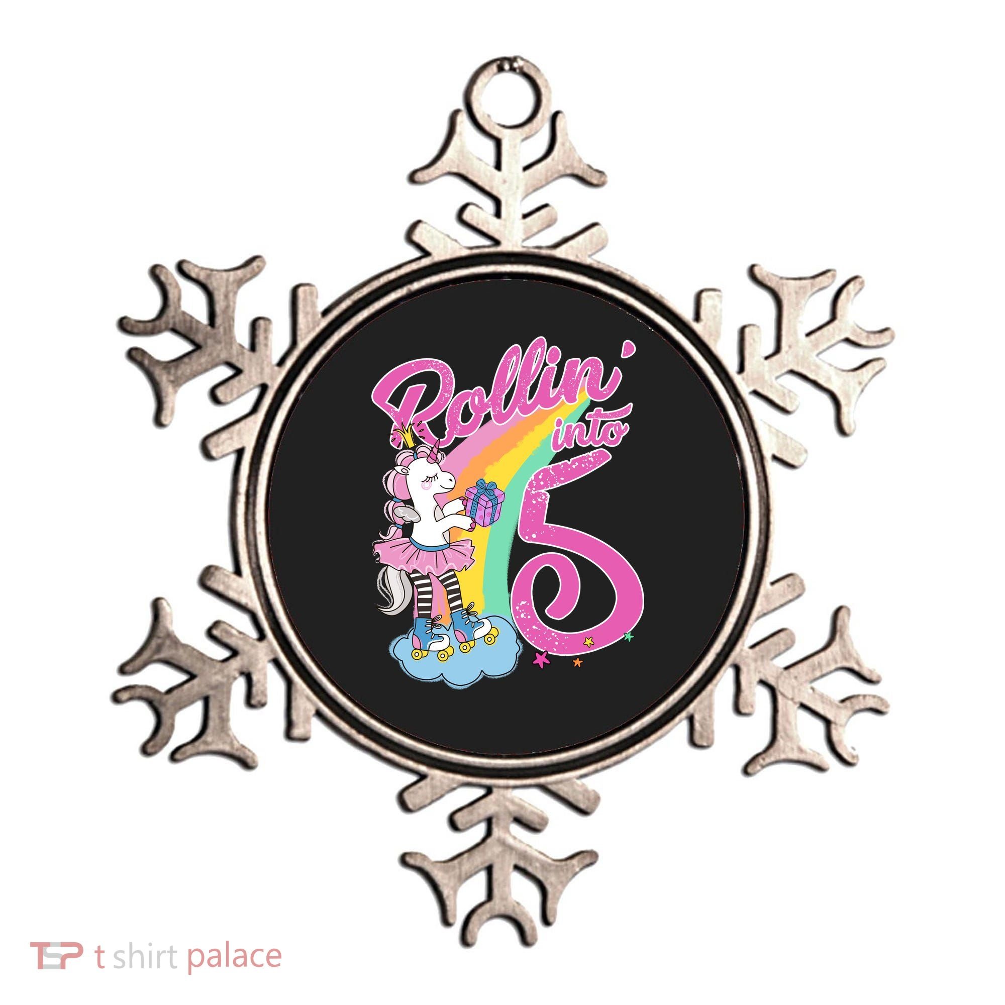 Rollin' Into 5 Skating Unicorn  Ornament