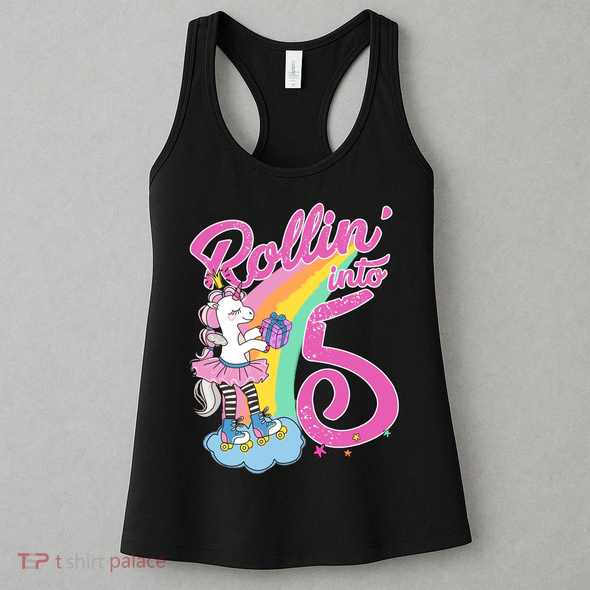 Rollin' Into 5 Skating Unicorn  Women's Tank Top