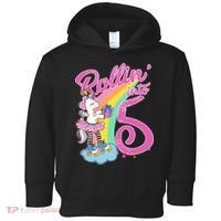 Rollin' Into 5 Skating Unicorn  Toddler Hoodie thumb 0
