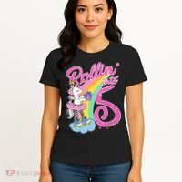 Rollin' Into 5 Skating Unicorn  Women's T-Shirt thumb 4