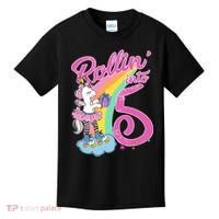 Rollin' Into 5 Skating Unicorn  Kids T-Shirt thumb 0