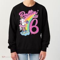 Rollin' Into 6 Skating Unicorn  Women's Sweatshirt thumb 0