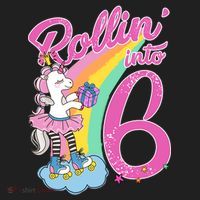 Rollin' Into 6 Skating Unicorn  Tumbler thumb 3