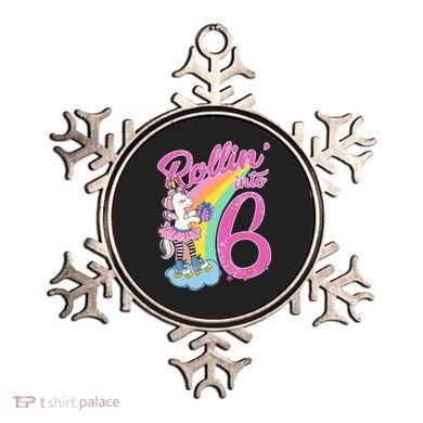Rollin' Into 6 Skating Unicorn  Ornament