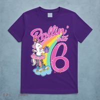 Rollin' Into 6 Skating Unicorn  T-Shirt thumb 5