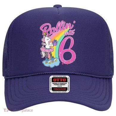 Rollin' Into 6 Skating Unicorn  Hat