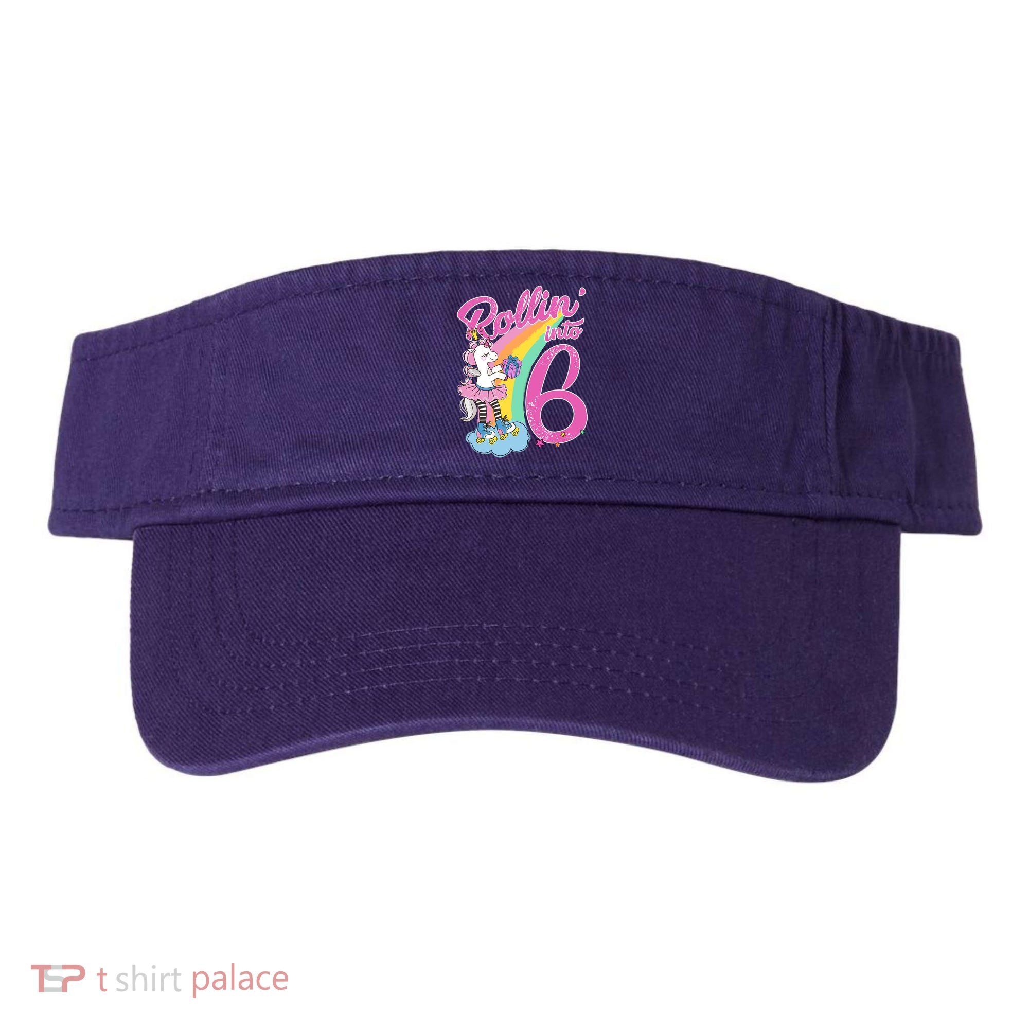 Rollin' Into 6 Skating Unicorn  Visor