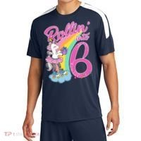Rollin' Into 6 Skating Unicorn  Sport-Tek Competitor United Soccer Jersey thumb 0