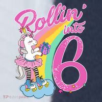 Rollin' Into 6 Skating Unicorn  Sport-Tek Competitor United Soccer Jersey thumb 4