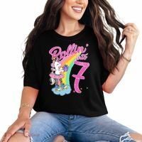 Rollin' Into 7 Skating Unicorn Birthday Comfort Colors T-Shirt thumb 0