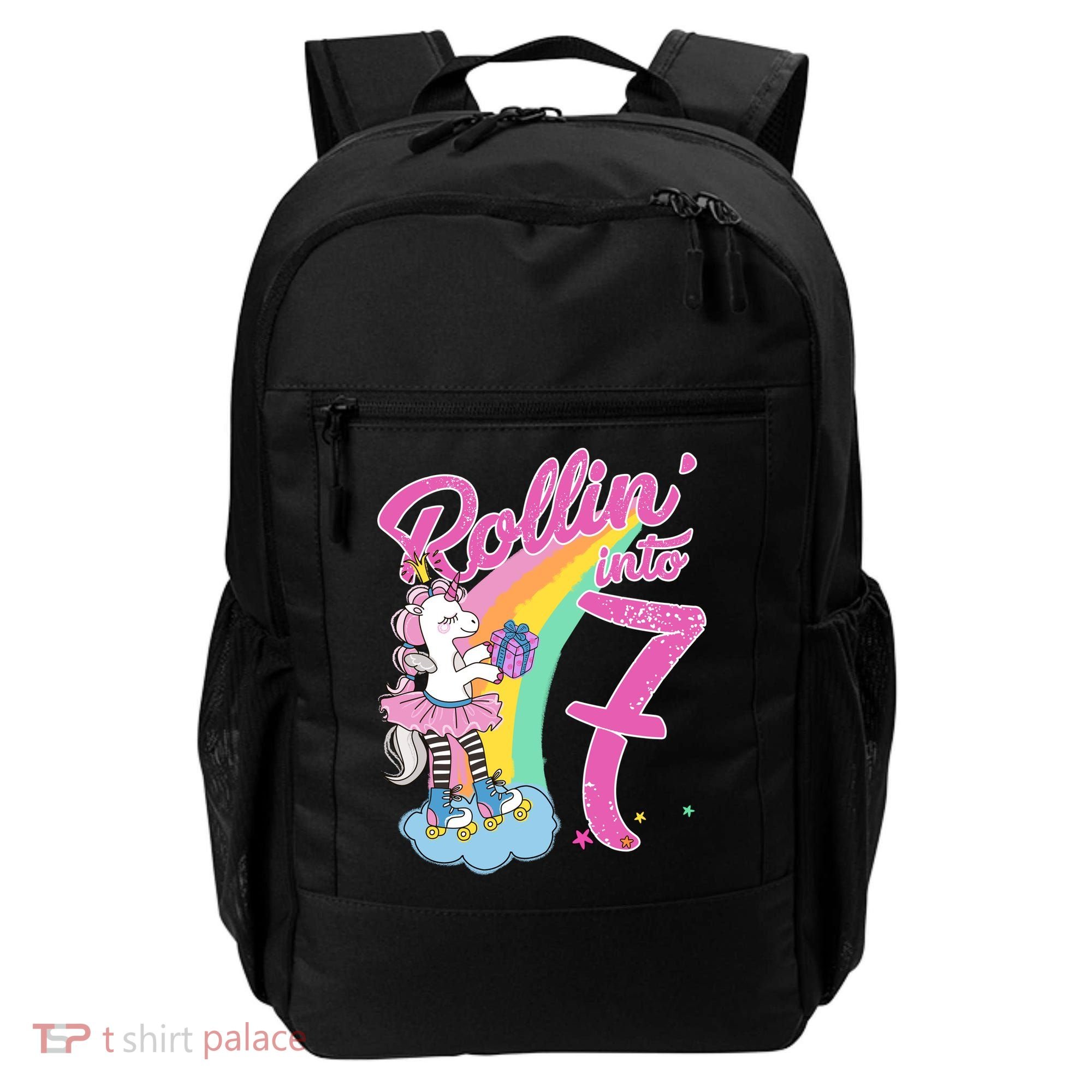 Rollin' Into 7 Skating Unicorn Birthday Backpack