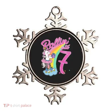 Rollin' Into 7 Skating Unicorn Birthday Ornament