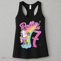 Rollin' Into 7 Skating Unicorn Birthday Women's Tank Top thumb 3