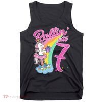 Rollin' Into 7 Skating Unicorn Birthday Tank Top thumb 0