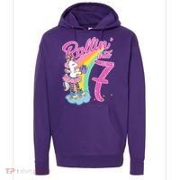Rollin' Into 7 Skating Unicorn Birthday Hoodie thumb 0