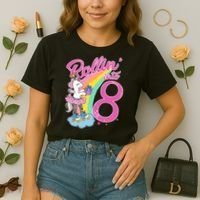 Rollin' Into 8 Skating Unicorn Birthday Comfort Colors Boxy T-Shirt thumb 2