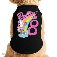 Rollin' Into 8 Skating Unicorn Birthday Doggie Tank thumb 0